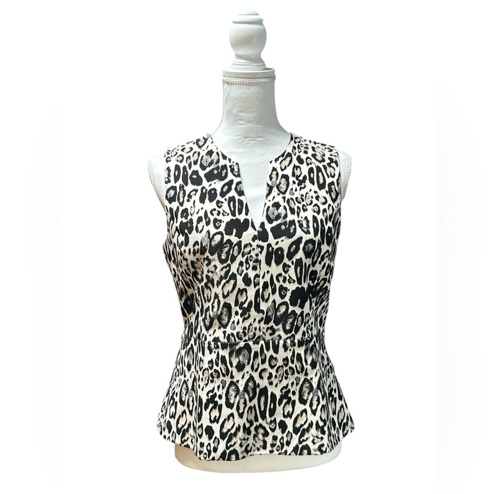 Ann Taylor Sleeveless Animal‎ Print Blouse